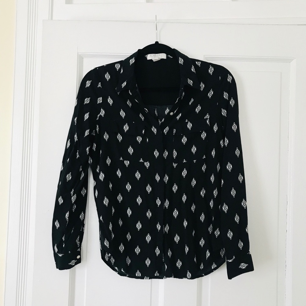 Forever 21 Button Down Blouse